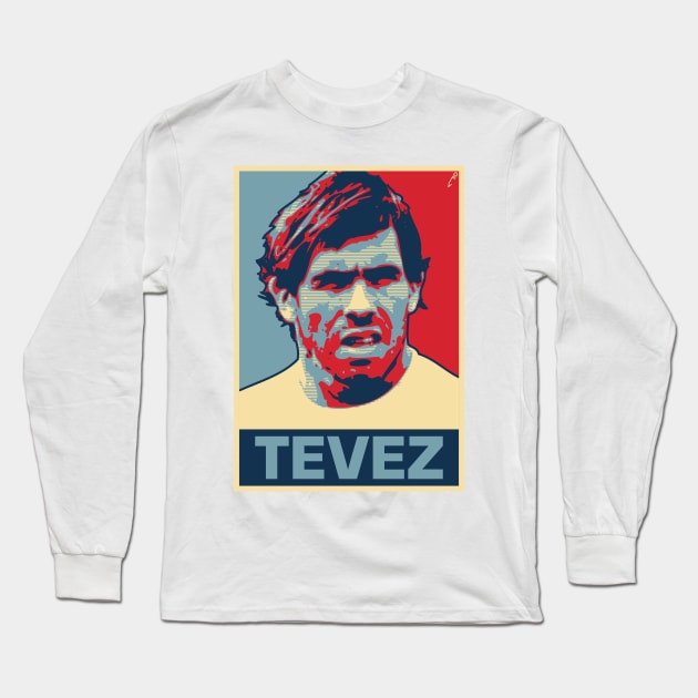 Tevez Long Sleeve T-Shirt by DAFTFISH